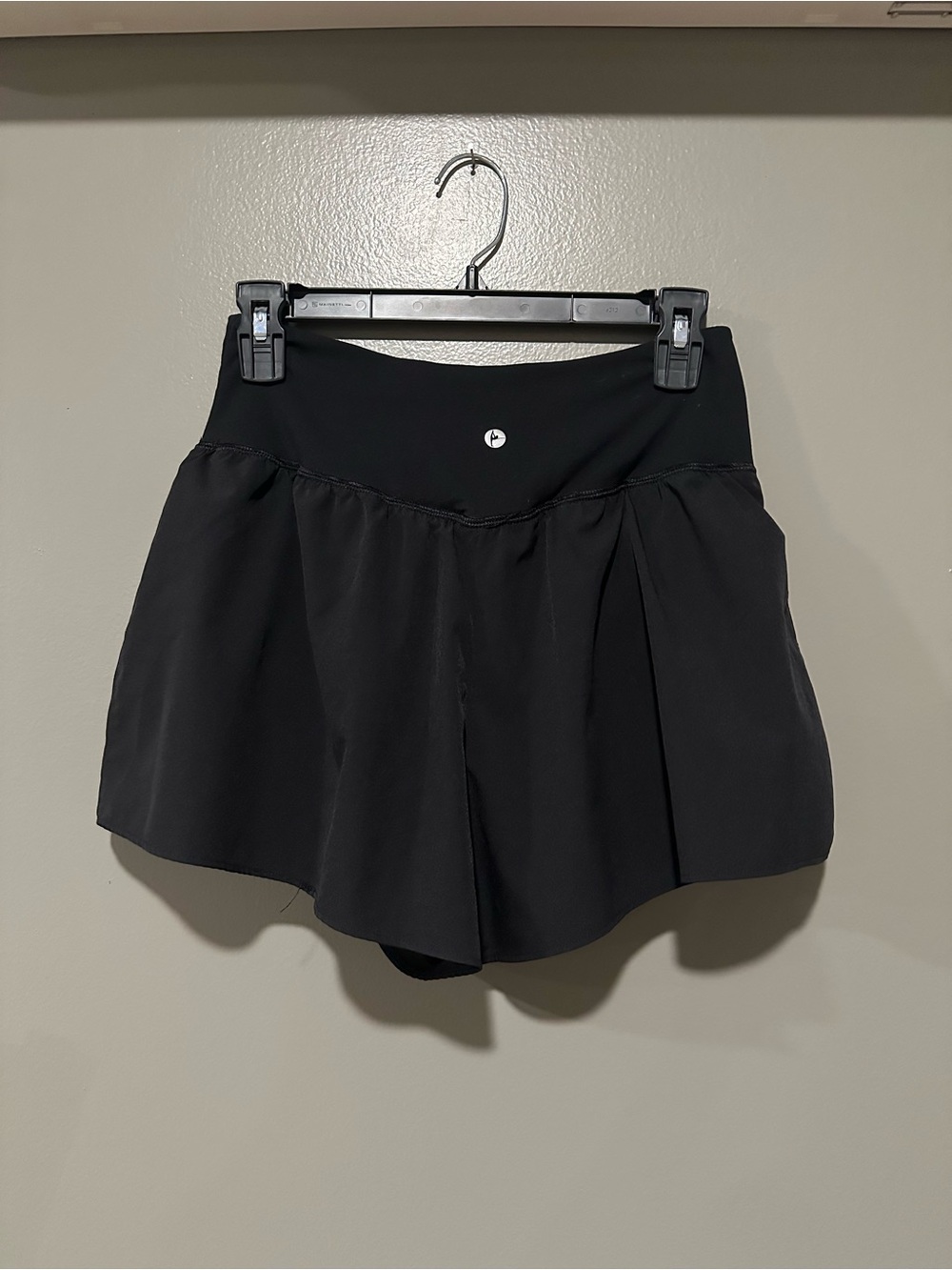 Black Women's Athletic Shorts with Built-In Shorts